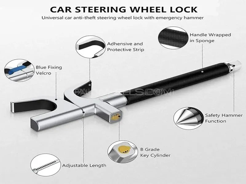 Anti-Theft Crook Steering Lock for All Cars
