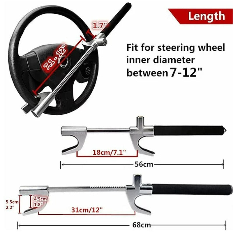 Anti-Theft Crook Steering Lock for All Cars