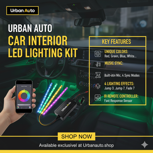 Car Interior Floor Decorative Atmosphere Light Remote Control RGB Light with Music Sensor