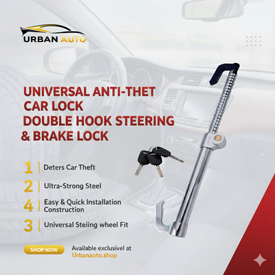 Double Hook Clutch Brake Lock Steering Wheel Locks for Cars